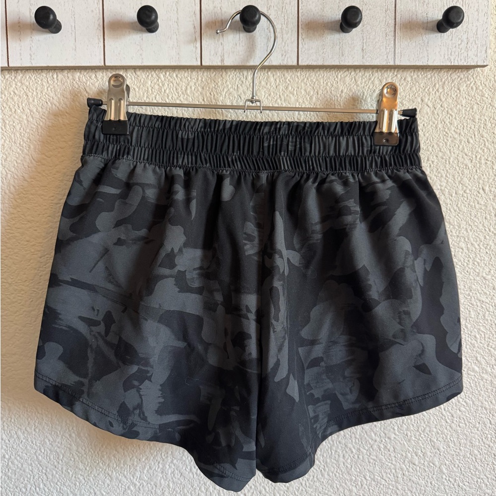 DSG Black & Charcoal Camo girls Athletic Shorts